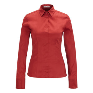 BOSS - Blusa Bashina - rosso scuro