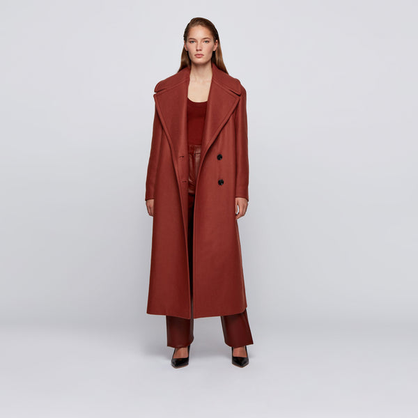 BOSS - Cappotto Collary - lana vergine - ruggine e rame