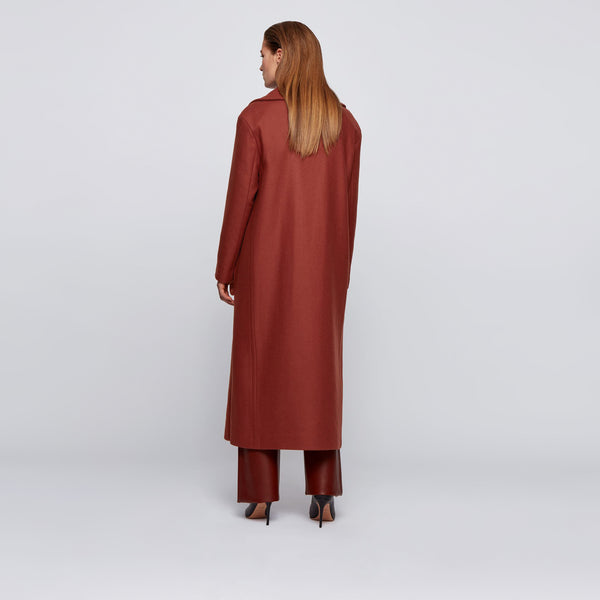 BOSS - Cappotto Collary - lana vergine - ruggine e rame
