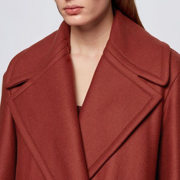 BOSS - Cappotto Collary - lana vergine - ruggine e rame