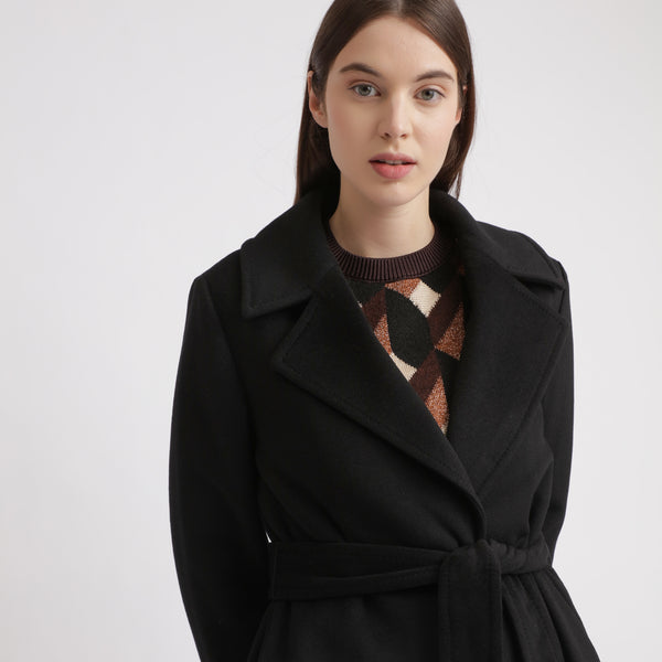 BOSS - Cappotto Chelo - 100% cashmere - nero