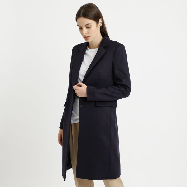 BOSS - Cappotto Canati - lana vergine - blu scuro
