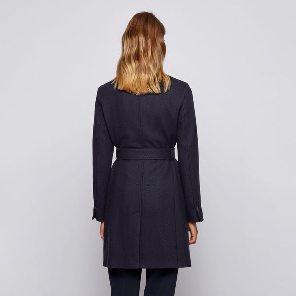 BOSS - Cappotto Cinesara - blu scuro