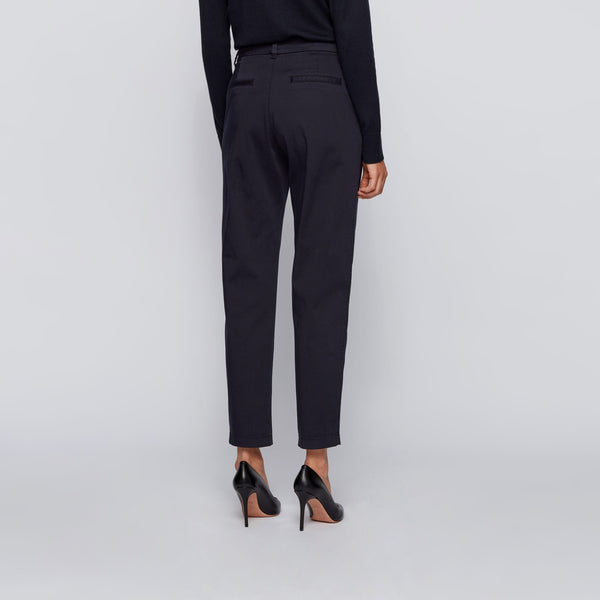 BOSS - Pantaloni Tachini - cotone - blu scuro