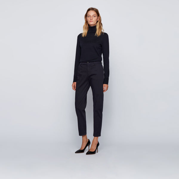 BOSS - Pantaloni Tachini - cotone - blu scuro