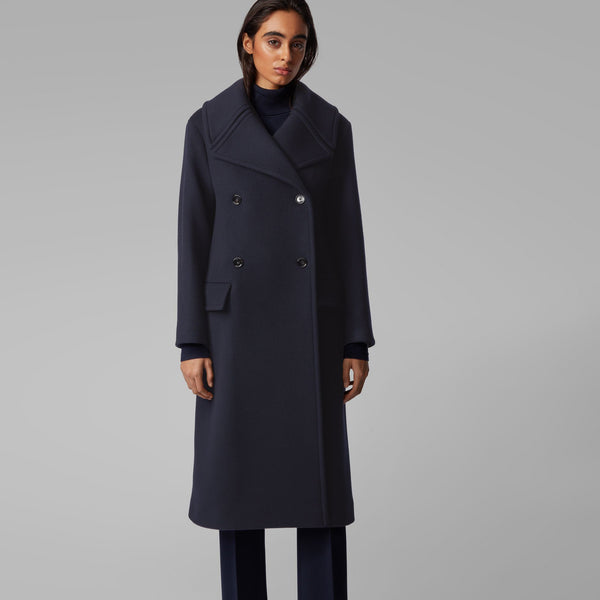 BOSS - Cappotto Cerado - lana vergine - blu scuro