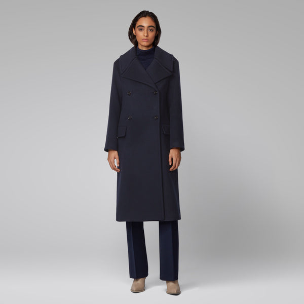 BOSS - Cappotto Cerado - lana vergine - blu scuro