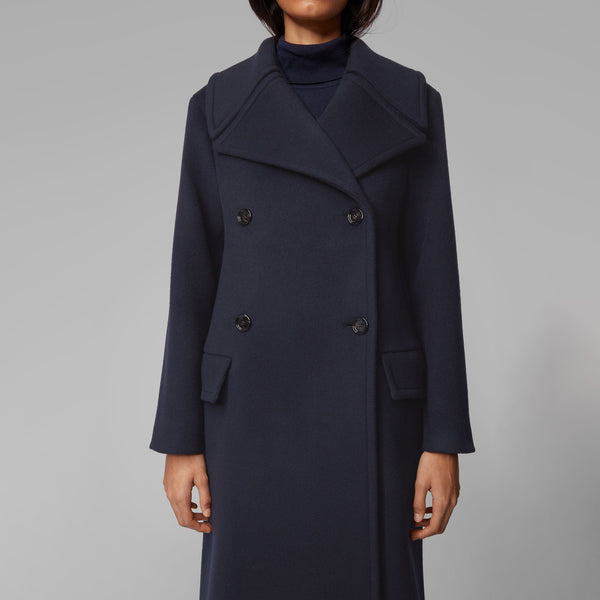 BOSS - Cappotto Cerado - lana vergine - blu scuro