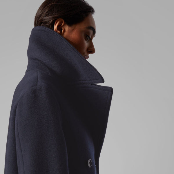 BOSS - Cappotto Cerado - lana vergine - blu scuro