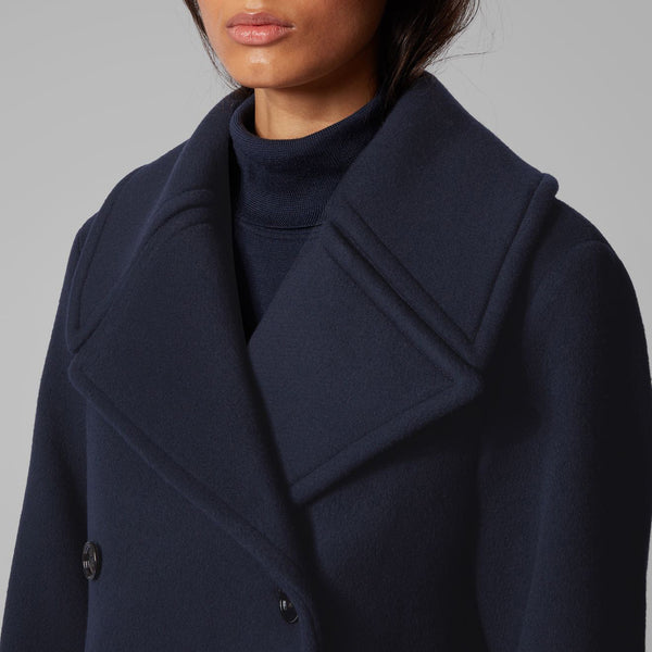 BOSS - Cappotto Cerado - lana vergine - blu scuro