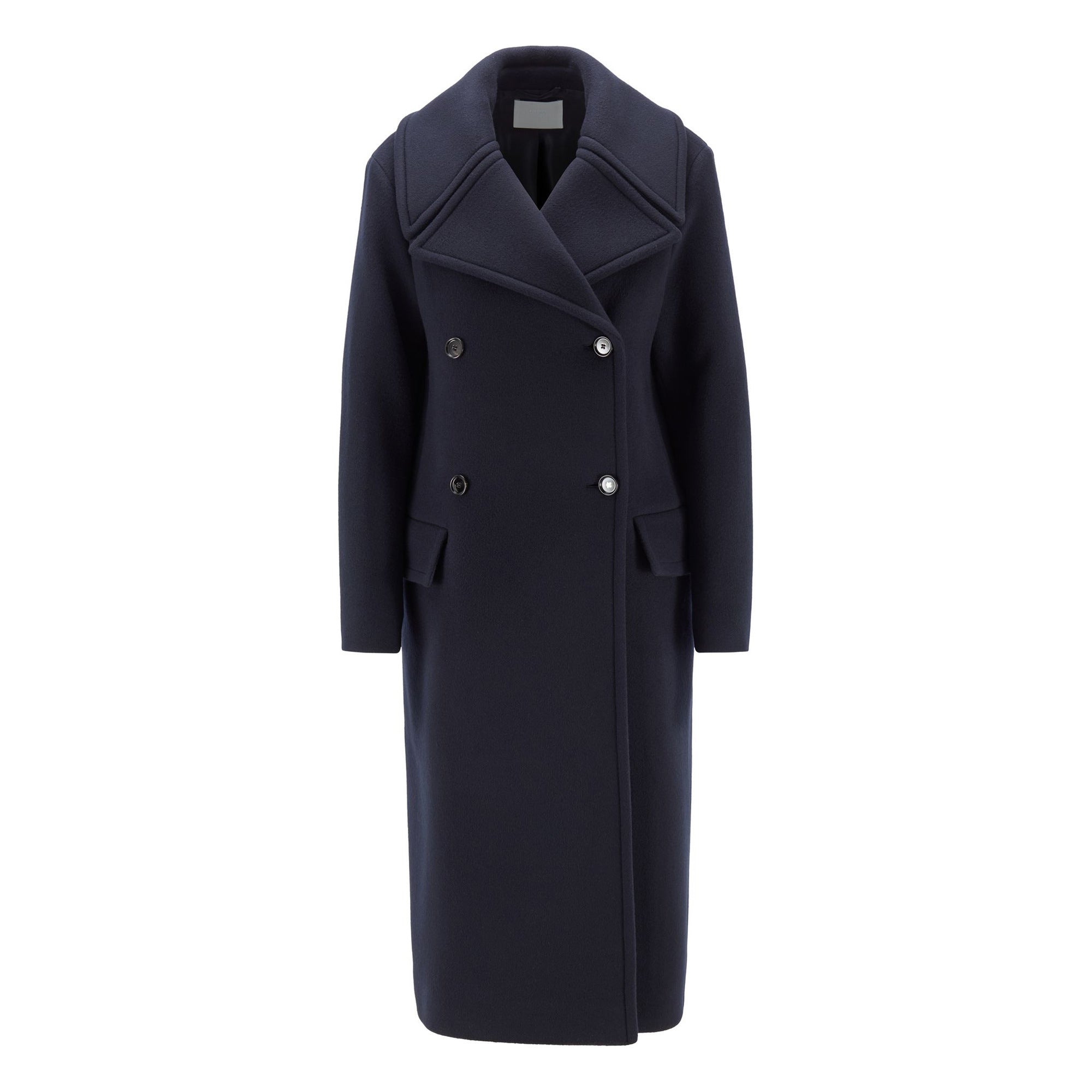 BOSS - Cappotto Cerado - lana vergine - blu scuro