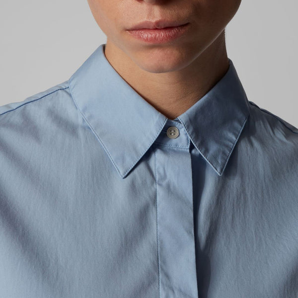 BOSS - Abito Carusa - modello chemisier - 100% cotone - azzurro