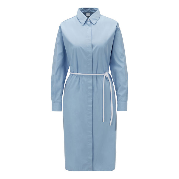 BOSS - Abito Carusa - modello chemisier - 100% cotone - azzurro