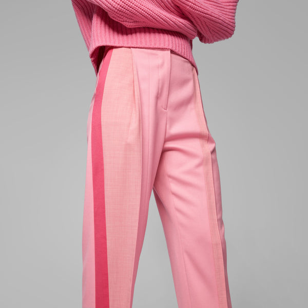 BOSS - Pantaloni da abito Tapatchy - lana vergine - rosa chiaro