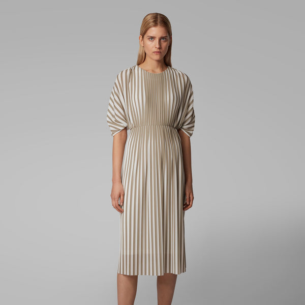 BOSS - Abito Elatrice - taupe e crema