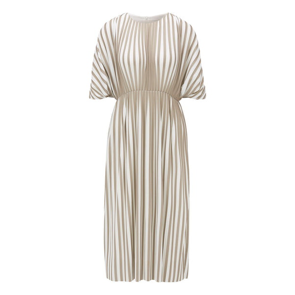 BOSS - Abito Elatrice - taupe e crema