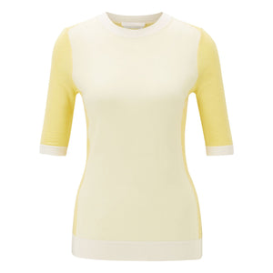 BOSS - Maglia Franna - 100% lana vergine - giallo e crema