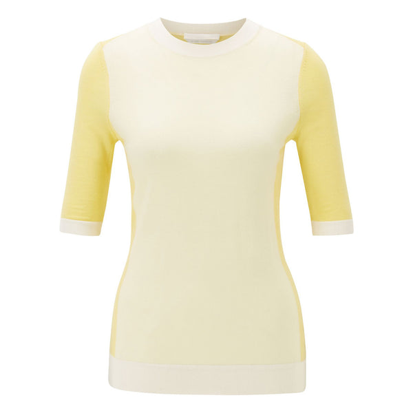 BOSS - Maglia Franna - 100% lana vergine - giallo e crema