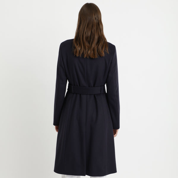 BOSS - Cappotto Cetiva - lana vergine - blu scuro