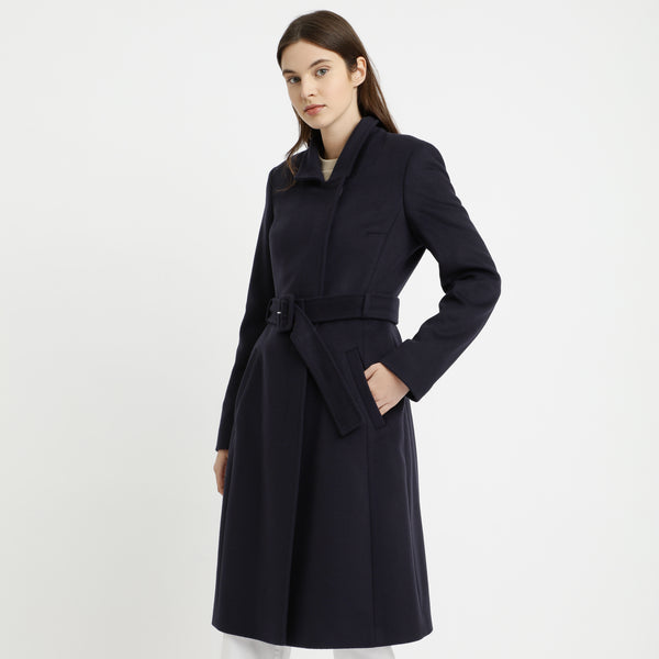 BOSS - Cappotto Cetiva - lana vergine - blu scuro