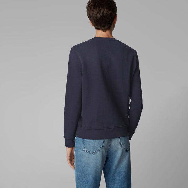 BOSS - Felpa Tastitch - 100% cotone - blu