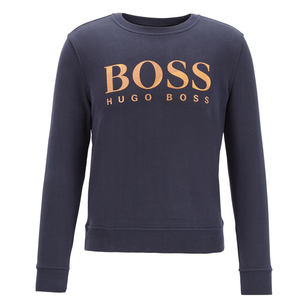 BOSS - Felpa Tastitch - 100% cotone - blu