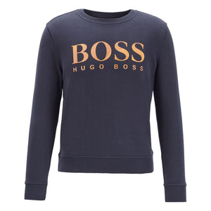 BOSS - Felpa Tastitch - 100% cotone - blu