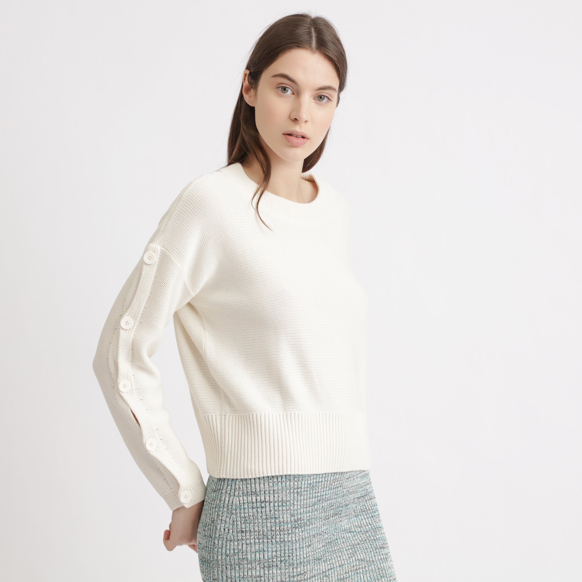 BOSS - Maglia Wendelin - cotone - bianco