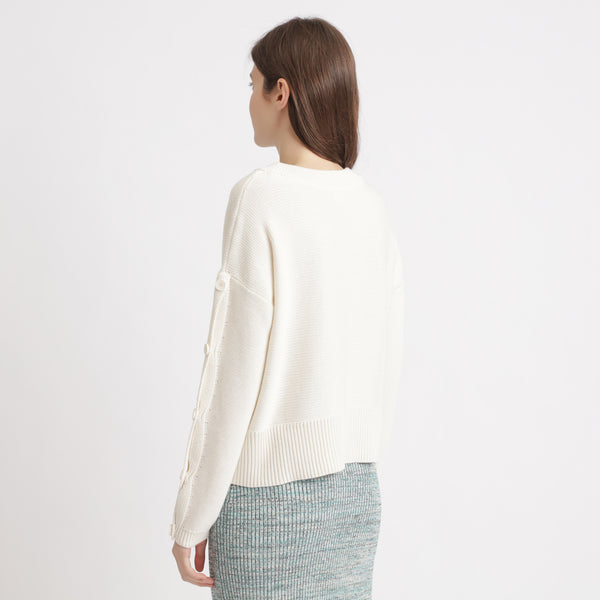 BOSS - Maglia Wendelin - cotone - bianco