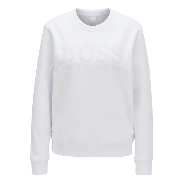 BOSS - Felpa Taloga - 100% cotone - bianco