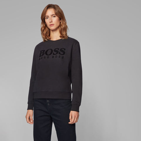 BOSS - Felpa Taloga - 100% cotone - nero