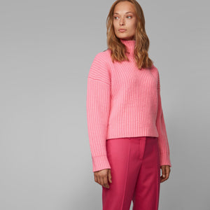 BOSS - Maglia Fizyna - lana vergine - rosa chiaro
