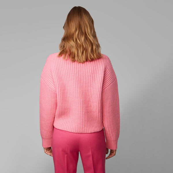 BOSS - Maglia Fizyna - lana vergine - rosa chiaro
