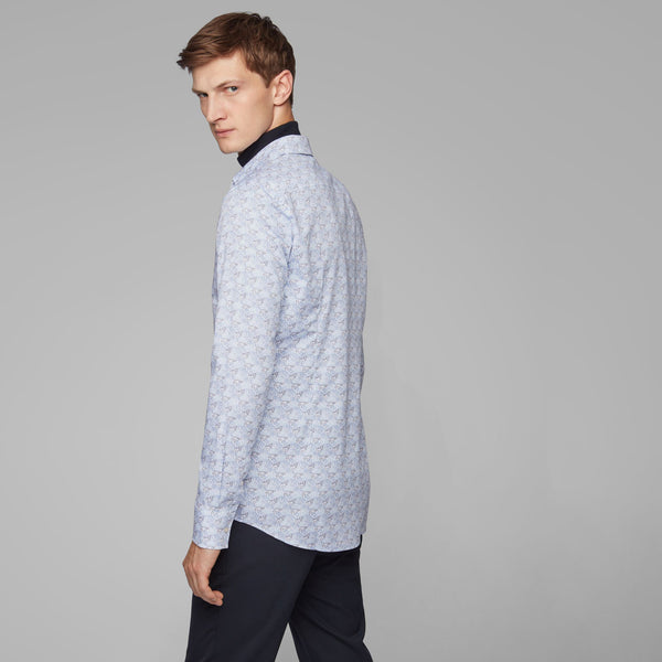BOSS - Camicia Jango - slim fit - 100% cotone - azzurro