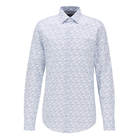 BOSS - Camicia Jango - slim fit - 100% cotone - azzurro