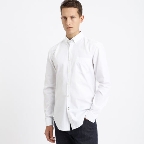 BOSS - Camicia Rikard - cotone - bianco
