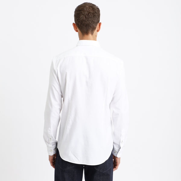 BOSS - Camicia Rikard - cotone - bianco