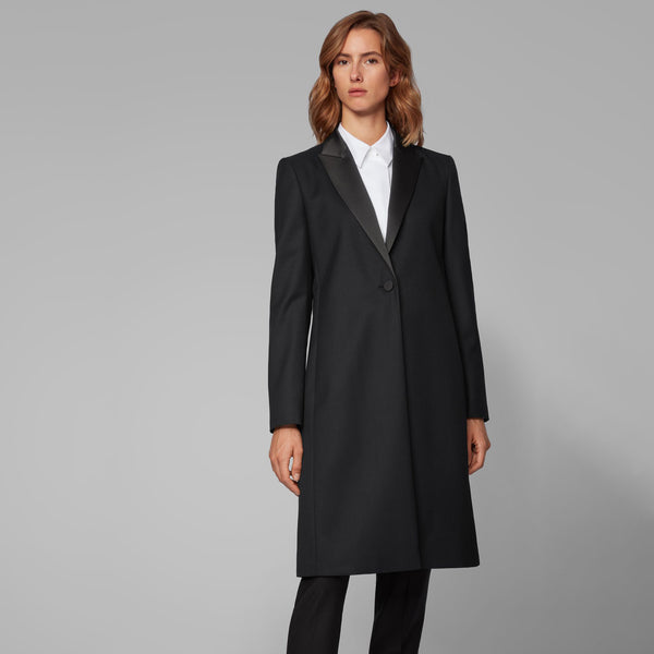 BOSS - Cappotto Cathall - 100% lana vergine - nero