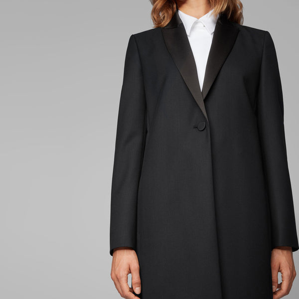 BOSS - Cappotto Cathall - 100% lana vergine - nero