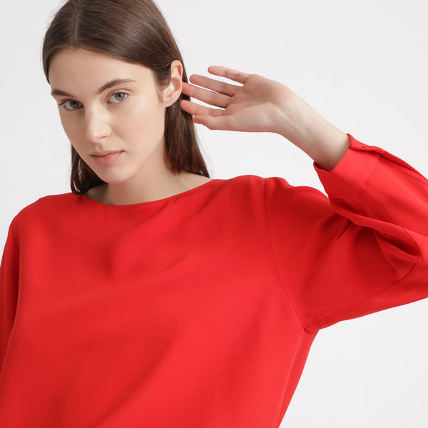 BOSS - blusa Ipiti - rosso