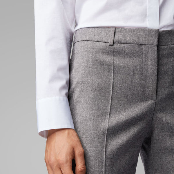 BOSS - Pantaloni da abito Tiluni - lana vergine - grigio