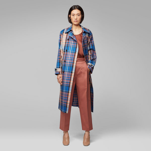 BOSS - blusa Inolea - seta - ruggine e rame