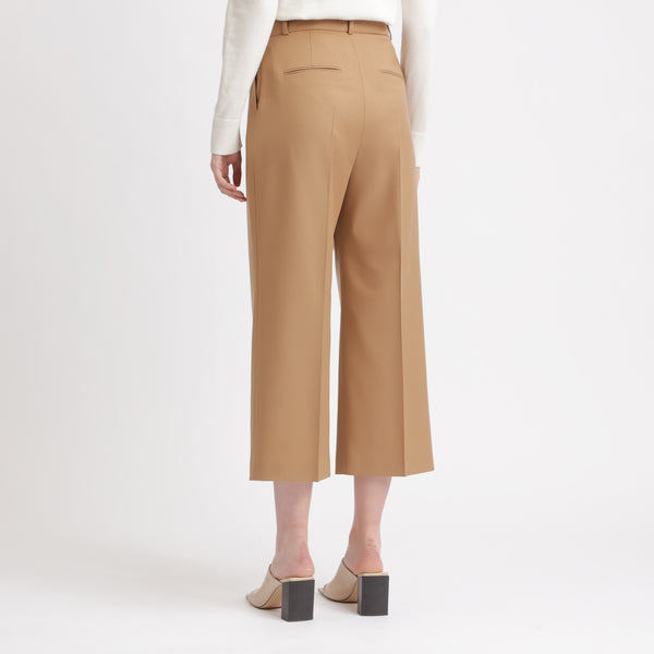 BOSS - Pantaloni da abito Tayamana - lana vergine - marrone chiaro