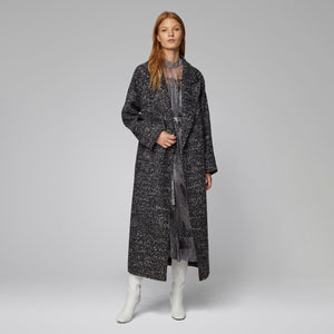 BOSS - Cappotto Capepper - nero e bianco