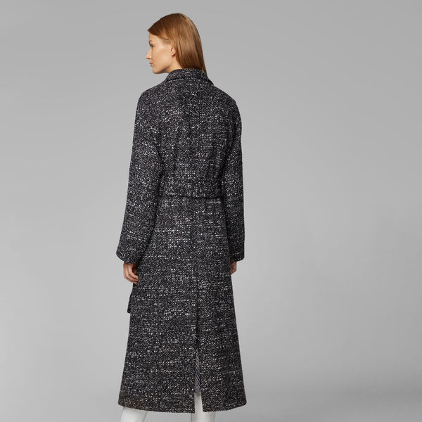 BOSS - Cappotto Capepper - nero e bianco
