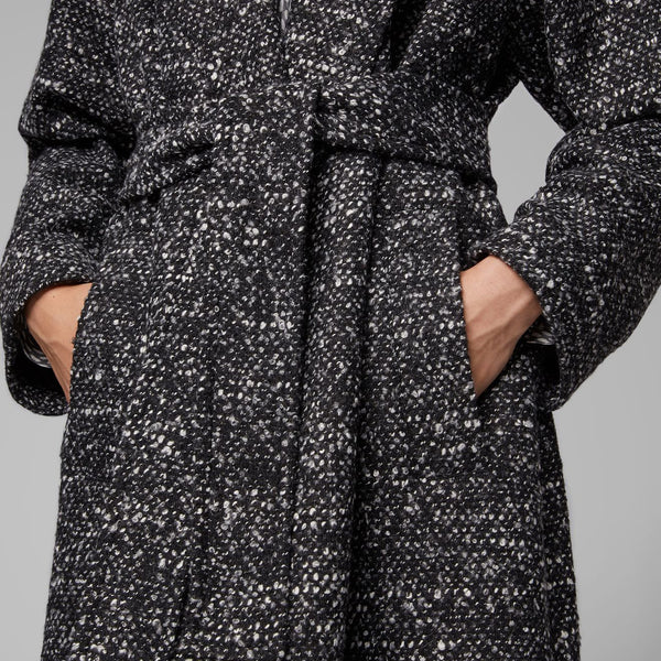 BOSS - Cappotto Capepper - nero e bianco
