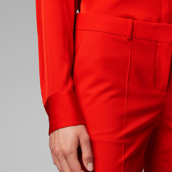 BOSS - Pantaloni da abito Tiluna - lana vergine - rosso
