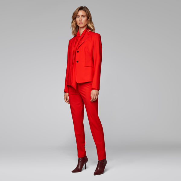 BOSS - Pantaloni da abito Tiluna - lana vergine - rosso