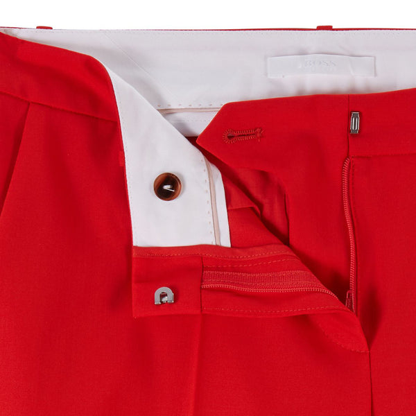BOSS - Pantaloni da abito Tiluna - lana vergine - rosso