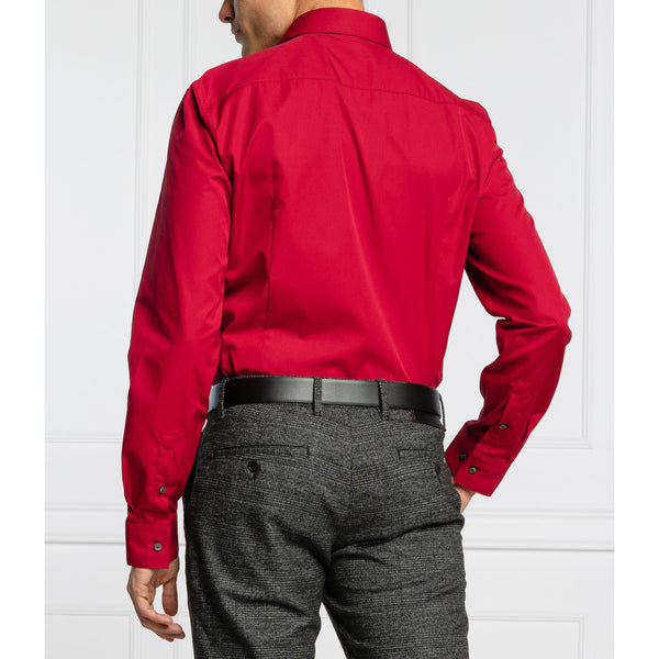 BOSS - Camicia Isko - slim fit - 100% cotone - rosso